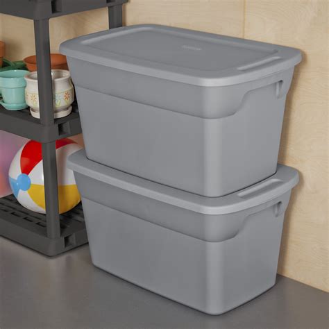 sterilite 30 gallon tote box steel set of 6|sterilite 30 gallon storage bins.